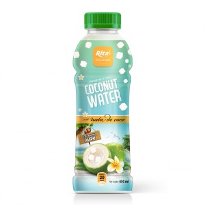 Coconut Water With Nata De Coco 450ml Pet Bottle Rita Brand