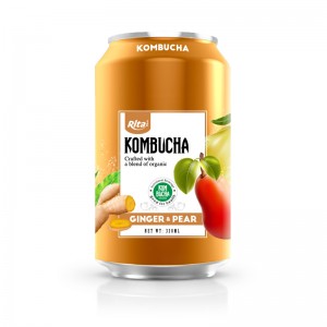 Suppliers  Kombucha Ginger And Pear  330ml Can Rita Brand