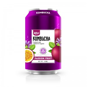 Suppliers  Kombucha Passion Fruit 330ml Can Rita Brand 