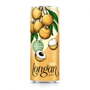 OEM Longan Juice Drink 330ml Can Rita Brand 