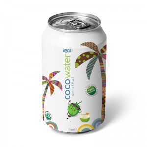 OEM Product Coconut Water With Original Flavor 330ml Can Rita Brand 