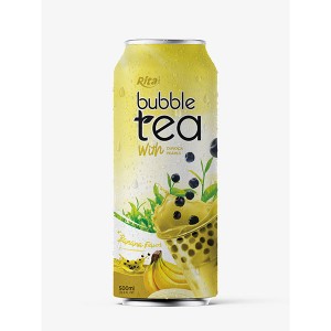 Bubble Tea Banana Flavor 500ml Can Rita Brand