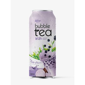 Bubble Tea Taro Flavor 500ml Can Rita Brand   
