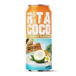 Rita Coco Water With Pineapple Flavor 500ml Can Rita Brand  