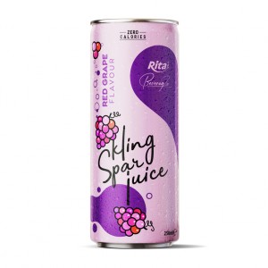 250ml Alu Can Red Grape Flavor Sparkling Drink  