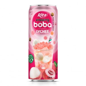 Bulk Buy Popping Boba Tea Lychee Flavor 320ml Slim Can