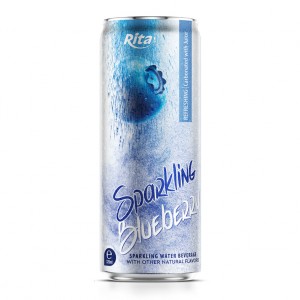 Best Flavor 320ml Sleek Can Sparkling Water Mix Blueberry Flavor