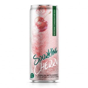 Hot Trending Sparkling Water Mix Cherry Flavor 320ml Sleek Can