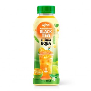 Supplier OEM Brand Popping Boba Black Tea With Kumquat Flavor