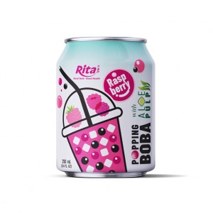 Best Taste 8.4 Fl Oz Cans Popping Boba Bubble Tea Mix Raspberry